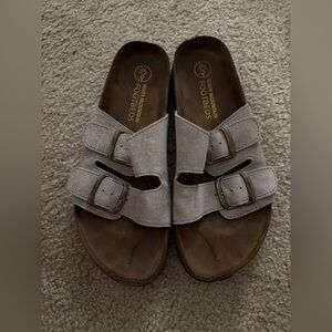 White Mountain Gray Footbeds Sandals with Buckles